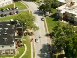 AERIAL: Michael Brown Memorial Stock Footage