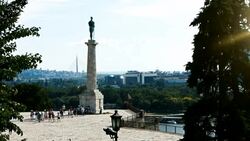 Victor Monument in Belgrade, Serbia Stock Footage