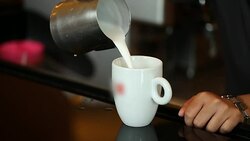 HD VDO : Coffee poured in a cup. Stock Footage