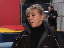 INTERVIEW: Sarah Franzl on how much stunts Daniel Radcliffe does at the Harry Potter Set Visit at Watford England. (Footage by WireImage Video/Getty Images Entertainment Video) Stock Footage