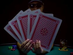 WINNING POKER HAND-1080HD Stock Footage