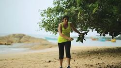 Jogging Girl Stock Footage