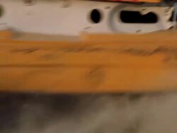 CU cars crashing in demolition derby Stock Footage