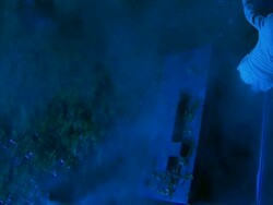 HD CRANE: Zombie Rising From The Grave In A Cemetery Stock Footage