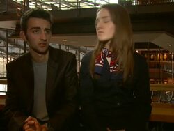 INTERVIEW: Tristan Halilaj, Sindi Lacej on how Joshua selected them, the audition and rehearsal process at the The Forgiveness Of Blood Interview: 61st Berlin International Film Festival at Berlin . (Footage by WireImage Video/GettyImages) Stock Footage