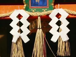 CU TU Shot of nameplate of Tamayam Inari at Fushimi Inari / Fushimi ku, Kyoto, Japan. Stock Footage