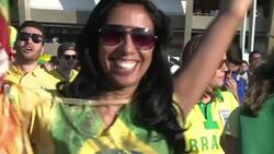 CLEAN : World Cup: Brazilians celebrate after World Cup scare News Clip