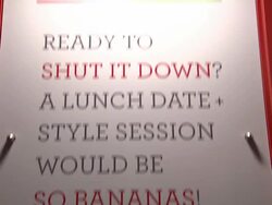 ATMOSPHERE: signage at eBay Celebrity And Brad Pitt's Make It Right Celebrate Pop-Up Gallery Exhibition At New York's Chelsea Market on 02/09/2012 in New York Stock Footage