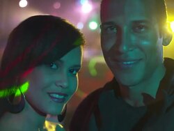 HD: Hispanic Couple Posing In The Club Stock Footage