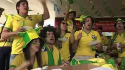 A huge number of Brazilian fans took over the streets near Brasilia's Estadio Nacional on Monday afternoon ahead of the Samba Boys' final group match against Cameroon on Monday. (June 23) News Clip