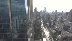 Aerial:Sathorn Road Bangkok Thailand Stock Footage