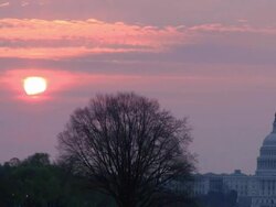 Washington DC sunrise time lapse Stock Footage