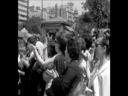 SYND 01-6-69 GENERAL FRANCO INSPECTS CIVIL WAR ANNIVERSARY MILITARY PARADE News Clip