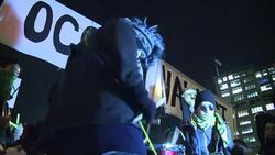 CLEAN: Occupy Wall Street joins NY's Village Halloween Parade News Clip