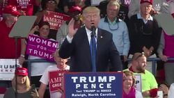 VOICED : Trump mas salvaje que nunca a un dia de la eleccion News Clip