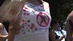 CLEAN : Rio street carnival group dedicates their parade to Olympic gods News Clip