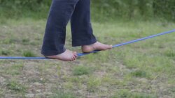 slack line Stock Footage