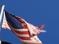 Tattered American Flag Stock Footage