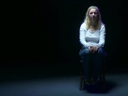 HD: Abused Wife Begging For Help Stock Footage