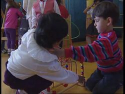 GERMANY: FRANKFURT: ARTIST CREATES NEW STYLE OF KINDERGARTEN News Clip