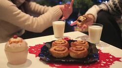 Two young women talking near the Christmas Tree. Stock Footage
