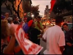 Chavez supporters celebrate outcome of referendum News Clip