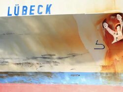 MS View of Portside of ship with anchor up / Valparaiso, Valle Central, Chile Stock Footage