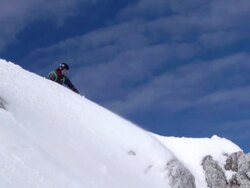 HD: Super Slo-Mo Shot of Young Free Ride Skier Jmping Stock Footage