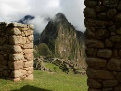 Timelapse stone walls machu picchu Stock Footage