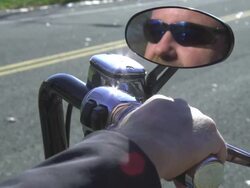 HD: Motorcycle squeezing the brake Stock Footage
