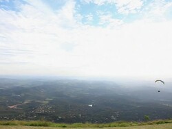 WS Para glider flying / Belo Horizonte, Minas Gerais, Brazil Stock Footage