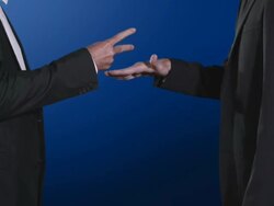 Business Rock Paper Scissors Stock Footage