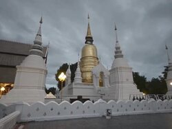 HD:Temple and gold pagoda in chiang mai Thailand Stock Footage