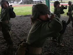 Women Attend Marine Boot Camp At Parris Island, South Carolina Stock Footage