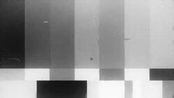 Bars and words flash on a television test start screen. Stock Footage