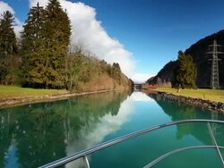 Peaceful lake and Alps Stock Footage