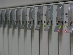 Flashing network lamp status Stock Footage