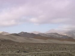 "Sand dunes and sandy mountains in differing shades, Lambayeque Valley, Peru" Stock Footage