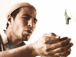 HD Super Slow-Mo: Muslim Washing His Face/Muslim Ablution Stock Footage