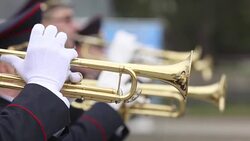 trumpeters military band Stock Footage