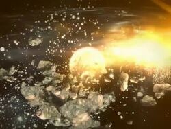 zoom to space through eye Stock Footage