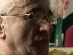 Elderly man's portrait Stock Footage