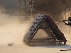 Sandblasting Stock Footage