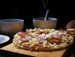 Pepperoni pizza Stock Footage