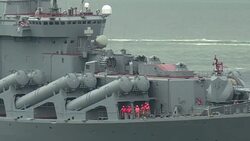 CLEAN : Russian missile cruiser Varyag visits Hong Kong News Clip