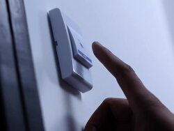 Close-up of a man ringing the doorbell Stock Footage