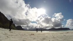 Norway sand beach - timelapse Stock Footage