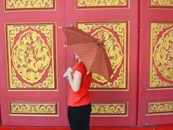 close up of chinese girl Stock Footage