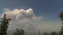 Huge clouds gather over Sequoia National Forest. Stock Footage