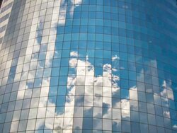 Business building close up Stock Footage